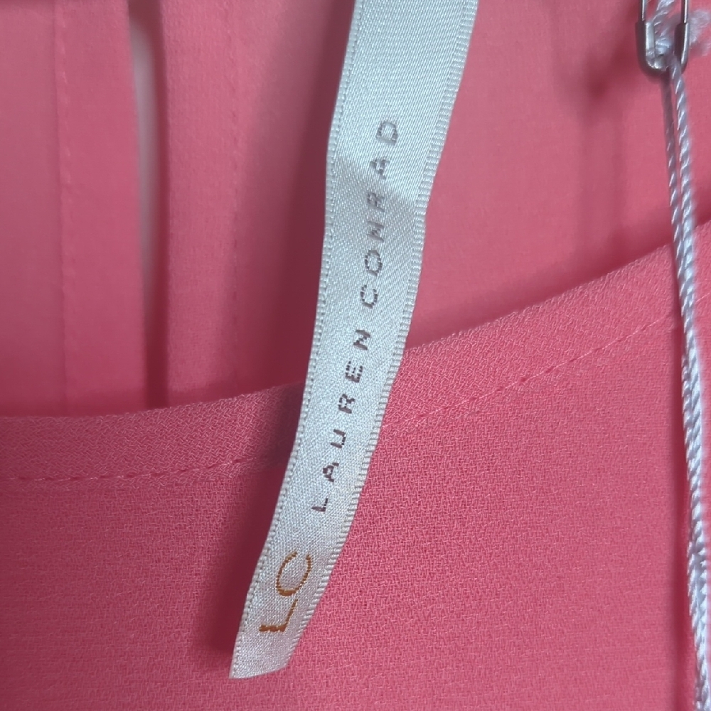 LC Lauren Conrad Pink Lace Sleeve Blouse - Picture 3 of 7